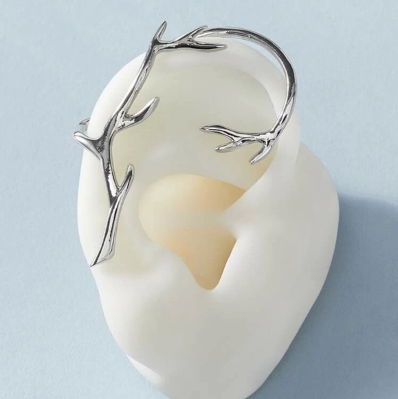 Silver Branch Design Ear Cuff - Picture 3 of 5